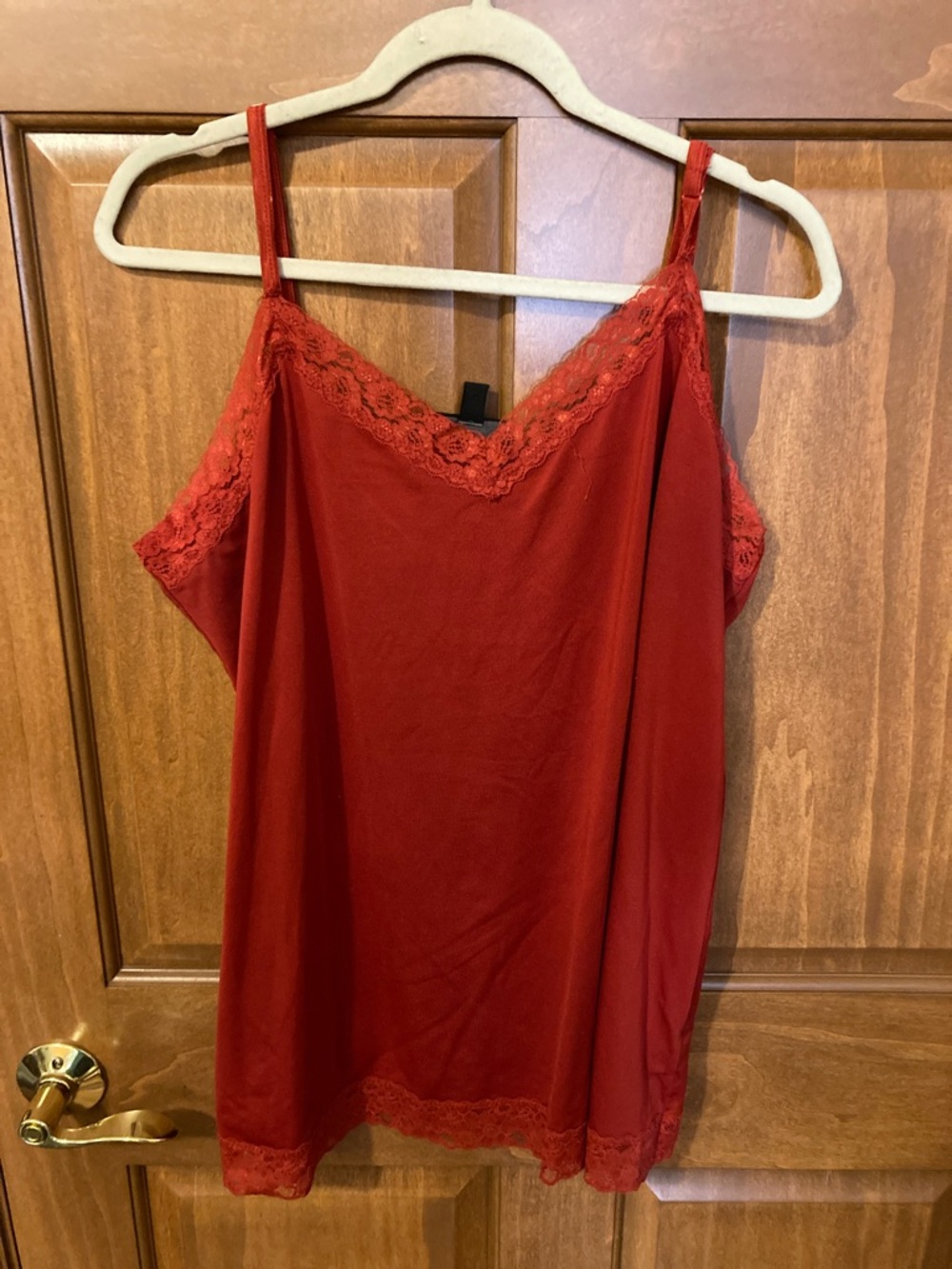 Fashion Bug Red Lace-Trim Camisole